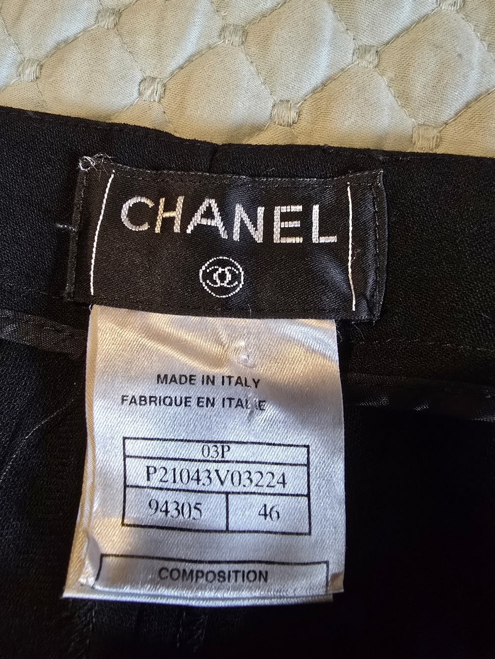 Chane Black Wool Dress Pants Size 46 - Picture 5 of 7